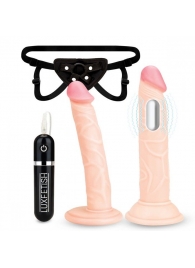Регулируемые трусики с 2 насадками - 16 и 15 см. - Lux Fetish - купить с доставкой в Люберцах