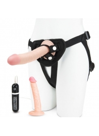 Регулируемые трусики с 2 насадками - 16 и 15 см. - Lux Fetish - купить с доставкой в Люберцах