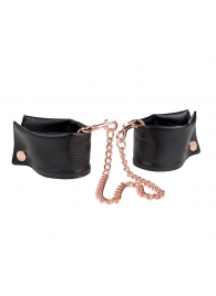 Черные мягкие наручники Entice French Cuffs с цепью - California Exotic Novelties - купить с доставкой в Люберцах