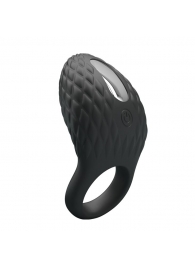 Черное эрекционное виброкольцо с рельефным дизайном Heloise - Baile - в Люберцах купить с доставкой