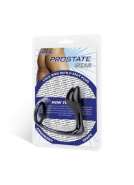 Стимулятор простаты с фиксацией эрекционным кольцом Prostate Gear - BlueLine - в Люберцах купить с доставкой
