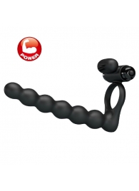 Черная насадка для двойной стимуляции Hercules Penis Sheath III - 15,3 см. - Baile - купить с доставкой в Люберцах