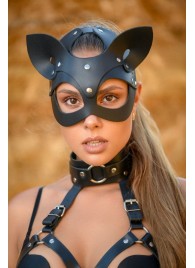 Эффектная маска кошки Ladys Arsenal с ушками - БДСМ Арсенал - купить с доставкой в Люберцах