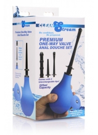 Анальный душ с 3 насадками Premium One-way Valve Anal Douche Set - XR Brands - купить с доставкой в Люберцах