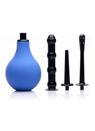 Анальный душ с 3 насадками Premium One-way Valve Anal Douche Set - XR Brands - купить с доставкой в Люберцах