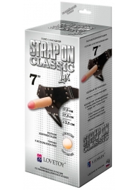 Пояс-трусики с насадкой Classic lux-Duke - 17,5 см. - LOVETOY (А-Полимер) - купить с доставкой в Люберцах