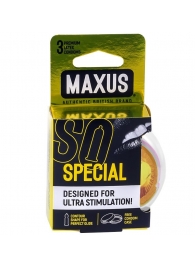 Презервативы с точками и рёбрами в пластиковом кейсе MAXUS Special - 3 шт. - Maxus - купить с доставкой в Люберцах