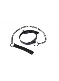 Черный ошейник Sin с поводком - Lola Games - купить с доставкой в Люберцах