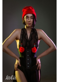 Зажимы на соски Angelic с красными меховыми шариками - Lola Games - купить с доставкой в Люберцах