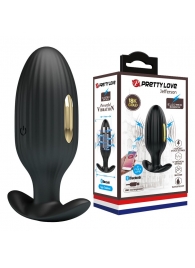 Черная анальная вибропробка с электростимуляцией Jefferson - 9,2 см. - Baile - купить с доставкой в Люберцах