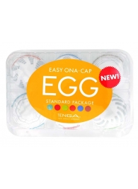 Набор из 6 мастурбаторов Tenga EGG Easy Beat с различным рельефом - Tenga - в Люберцах купить с доставкой