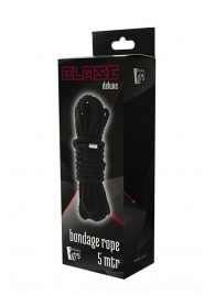 Черная веревка для шибари DELUXE BONDAGE ROPE - 5 м. - Dream Toys - купить с доставкой в Люберцах