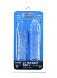 Комплект из 2 прозрачных насадок на пенис PENIS EXTENDER PACK - Dream Toys - в Люберцах купить с доставкой