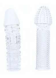 Комплект из 2 прозрачных насадок на пенис PENIS EXTENDER PACK - Dream Toys - в Люберцах купить с доставкой
