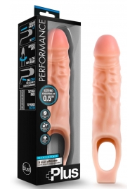 Телесный реалистичный фаллоудлинитель 9 Inch Silicone Cock Sheath Penis Extender - 22,86 см. - Blush Novelties - в Люберцах купить с доставкой