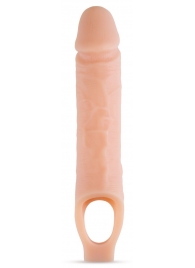 Телесный реалистичный фаллоудлинитель 10 Inch Silicone Cock Sheath Penis Extender - 25,4 см. - Blush Novelties - в Люберцах купить с доставкой