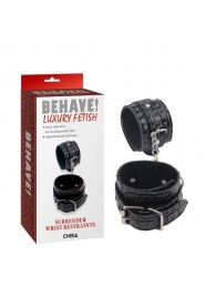 Черные наручники Surrender Wrist Restraints - Chisa - купить с доставкой в Люберцах