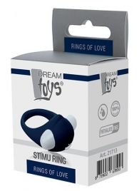 Гладкое синее эрекционное виброкольцо STIMU RING - Dream Toys - в Люберцах купить с доставкой