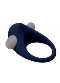 Гладкое синее эрекционное виброкольцо STIMU RING - Dream Toys - в Люберцах купить с доставкой