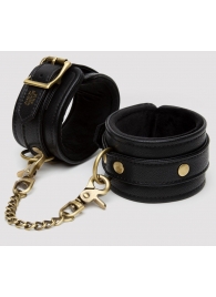 Черные оковы на ноги Bound to You Faux Leather Ankle Cuffs - Fifty Shades of Grey - купить с доставкой в Люберцах