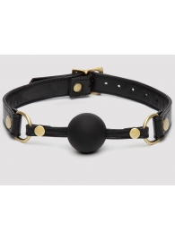 Черный кляп-шар Bound to You Faux Leather Ball Gag - Fifty Shades of Grey - купить с доставкой в Люберцах
