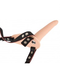 Телесный поясной страпон с вибрацией Vibrating Strap-On - 15,7 см. - Orion - купить с доставкой в Люберцах