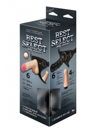 Черный пояс для женщин BEST SELECT с 3 насадками - LOVETOY (А-Полимер) - купить с доставкой в Люберцах