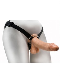 Реалистичный фаллос на регулируемых трусиках с кольцом - 17,5 см. - LOVETOY (А-Полимер) - купить с доставкой в Люберцах