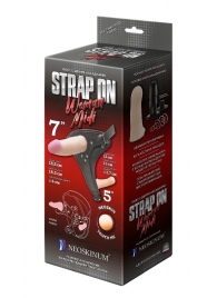 Реалистичный страпон Woman Midi с вагинальной пробкой - 19 см. - LOVETOY (А-Полимер) - купить с доставкой в Люберцах
