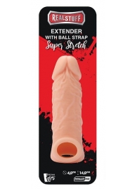 Телесная насадка EXTENDER WITH BALL STRAP 5.5 - 14 см. - Dream Toys - в Люберцах купить с доставкой