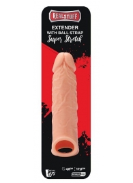 Телесная насадка EXTENDER WITH BALL STRAP 6.5 - 17 см. - Dream Toys - в Люберцах купить с доставкой