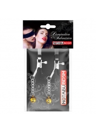 Оригинальные зажимы на соски с желтыми шариками - Notabu - купить с доставкой в Люберцах