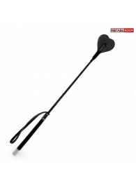 Черный стек с наконечником-сердечком - 54 см. - Notabu - купить с доставкой в Люберцах