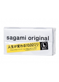 Презервативы Sagami Original 0.02 L-size увеличенного размера - 10 шт. - Sagami - купить с доставкой в Люберцах