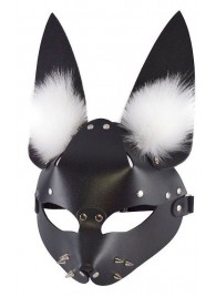 Черная маска  Зайка  с меховыми ушками - Sitabella - купить с доставкой в Люберцах