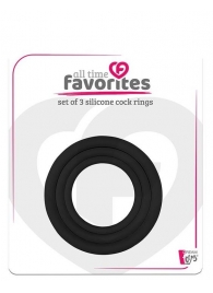 Набор из 3 эрекционных колец SILICONE COCKRINGS - Dream Toys - в Люберцах купить с доставкой