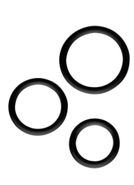 Набор из 3 эрекционных колец SILICONE COCKRINGS - Dream Toys - в Люберцах купить с доставкой