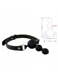 Черный кляп-пробка на регулируемых ремешках - Sitabella - купить с доставкой в Люберцах