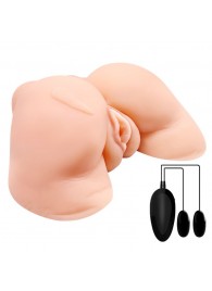 Телесная вибровагина Julie с 2 рабочими отверстиями - Baile - в Люберцах купить с доставкой