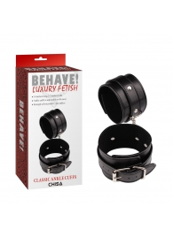 Черные оковы Classic Ankle Cuffs - Chisa - купить с доставкой в Люберцах