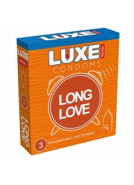 Презервативы с продлевающим эффектом LUXE Royal Long Love - 3 шт. - Luxe - купить с доставкой в Люберцах