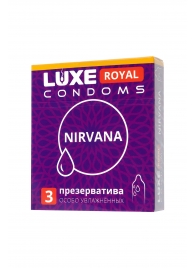 Презервативы с увеличенным количеством смазки LUXE Royal Nirvana - 3 шт. - Luxe - купить с доставкой в Люберцах