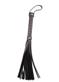 Черная многохвостая плеть Pleasure Whip - 46 см. - Chisa - купить с доставкой в Люберцах