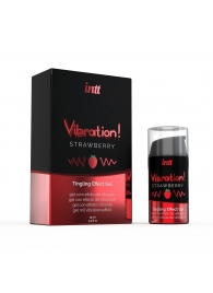 Жидкий интимный гель с эффектом вибрации Vibration! Strawberry - 15 мл. - INTT - купить с доставкой в Люберцах