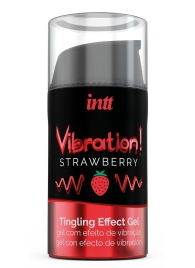 Жидкий интимный гель с эффектом вибрации Vibration! Strawberry - 15 мл. - INTT - купить с доставкой в Люберцах