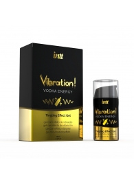 Жидкий интимный гель с эффектом вибрации Vibration! Vodka Energy - 15 мл. - INTT - купить с доставкой в Люберцах