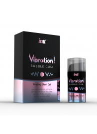 Жидкий интимный гель с эффектом вибрации Vibration! Bubble Gum - 15 мл. - INTT - купить с доставкой в Люберцах