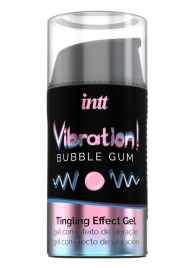 Жидкий интимный гель с эффектом вибрации Vibration! Bubble Gum - 15 мл. - INTT - купить с доставкой в Люберцах