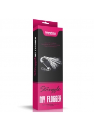 Серебристая плетка Struggle My Flogger с черной ручкой - 45 см. - Lovetoy - купить с доставкой в Люберцах