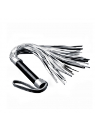 Серебристая плетка Struggle My Flogger с черной ручкой - 45 см. - Lovetoy - купить с доставкой в Люберцах